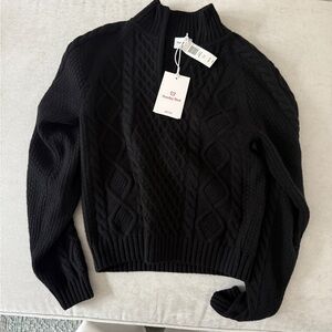 NWT ARITZIA Sunday Best Boreal 1/4 Zip Sweater Black Size 2XS